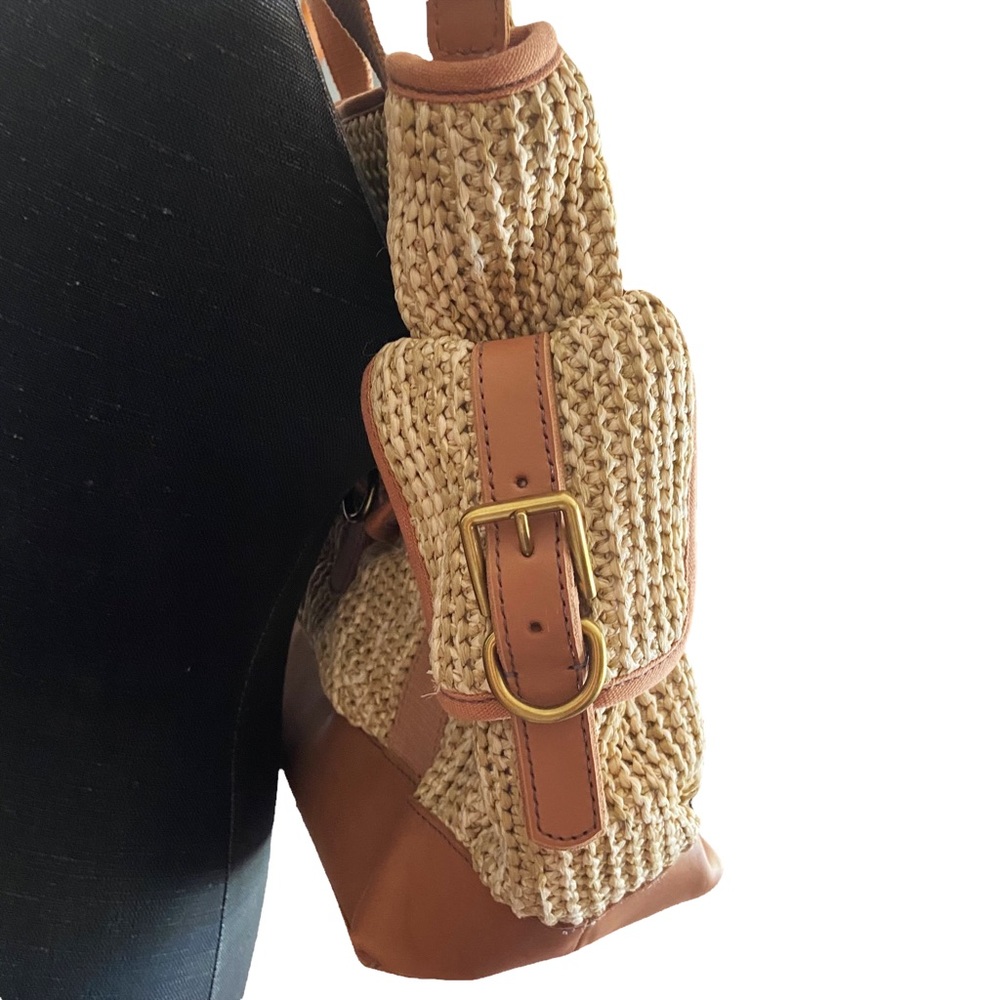 Fossil Bag Purse Tote Tan Brown Large Gard Natural Style NWT - Picture 6 of 9